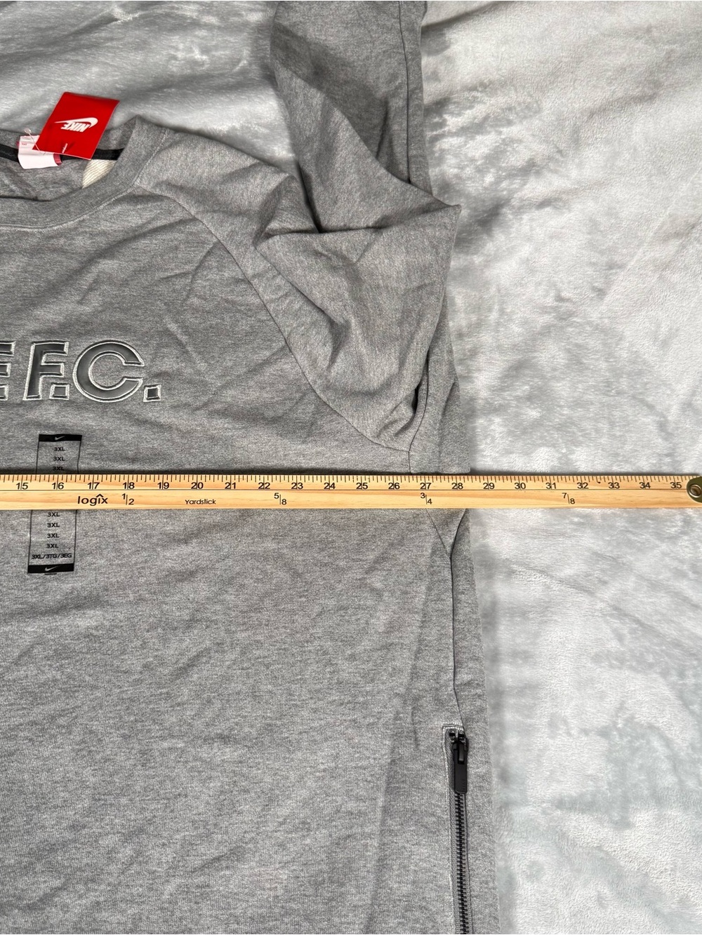 Nike FC Embroidered Crewneck Sweatshirt Mens 3XL Football Soccer Side Zip NEW - Picture 7 of 9